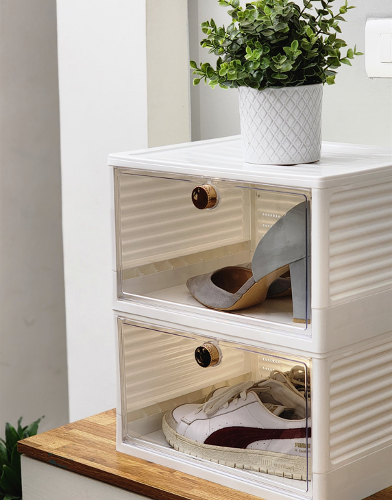 Premium Collapsible Sneaker Storage with Transparent Door