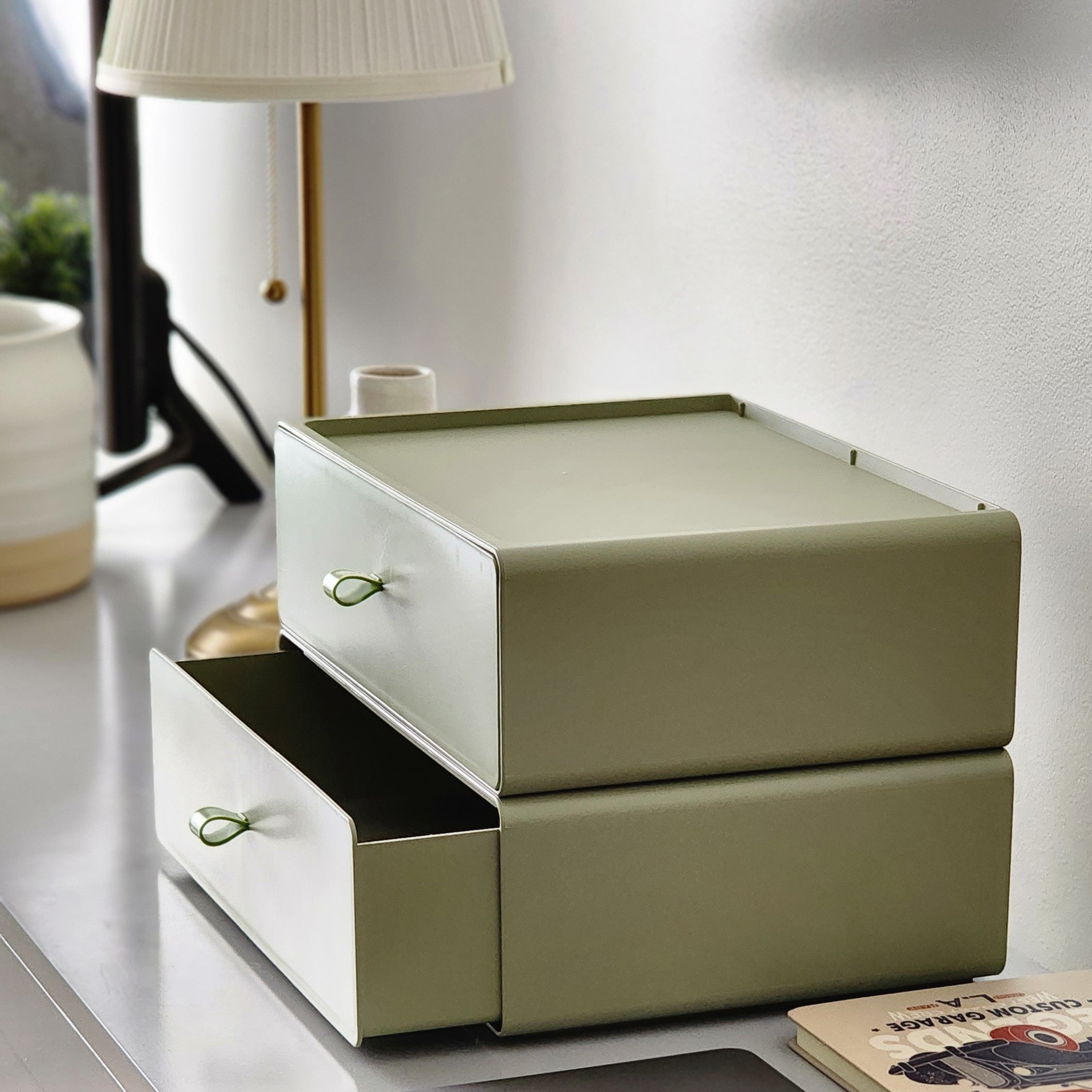 Pastel Stackable Drawer - Green | Large