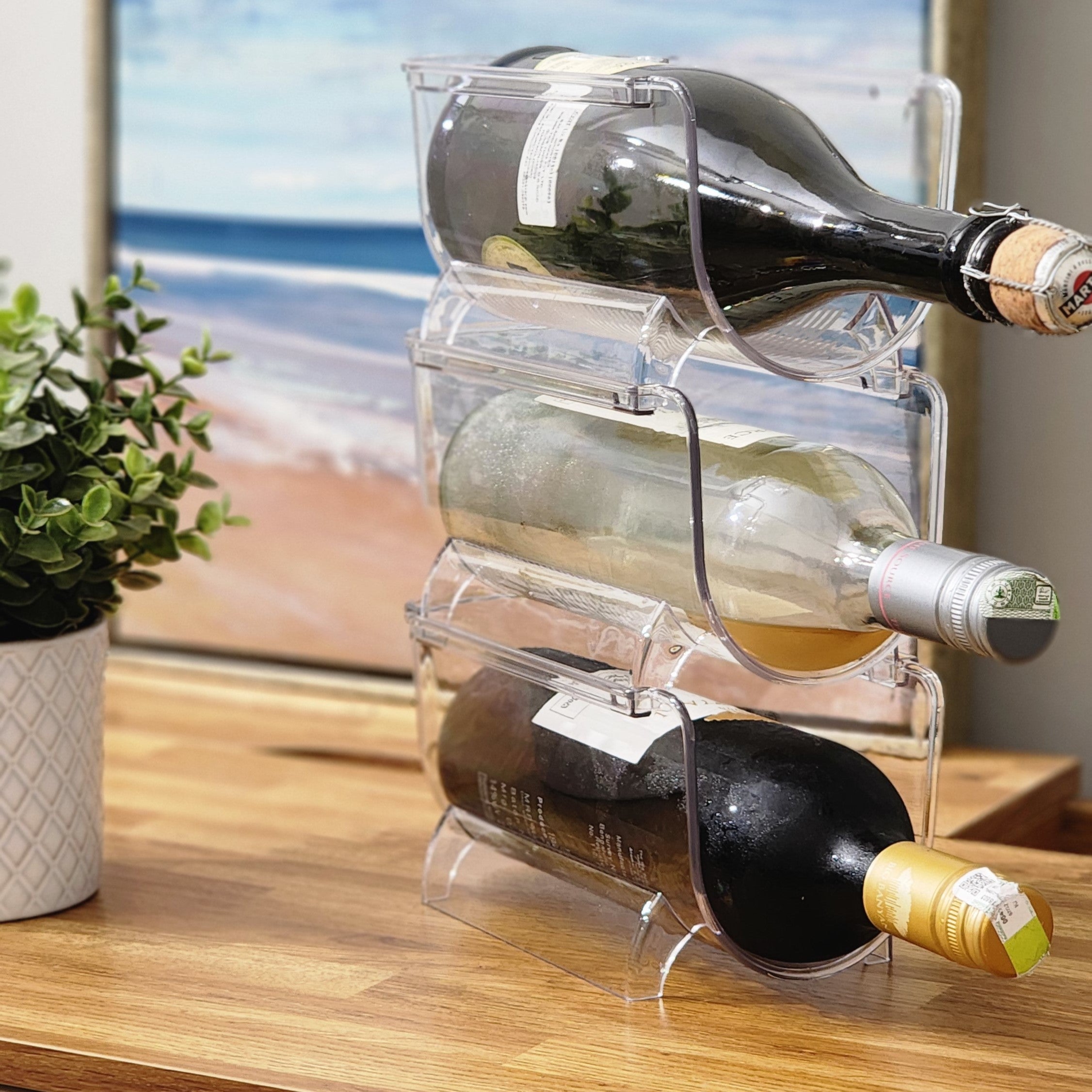 Stackable Wine & Can Holder - Transparent