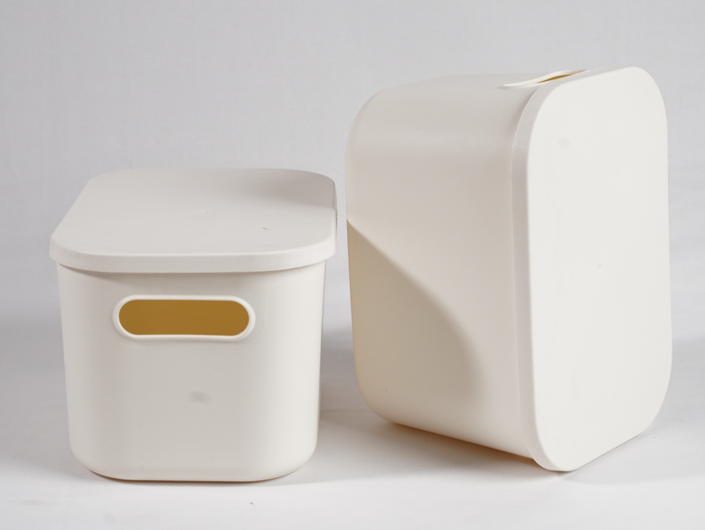 Multipurpose Stackable Bins with Lid - White | Small