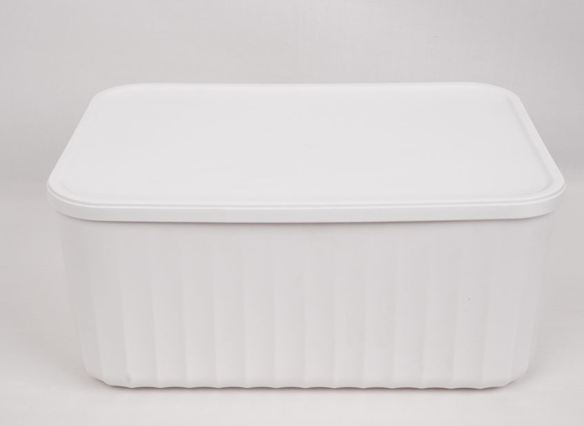 Premium Stackable Box with Lid - White | Large