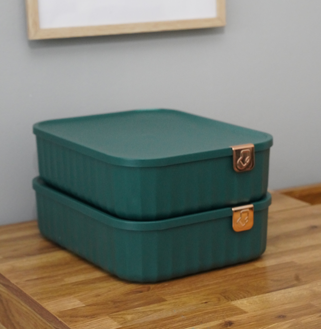 Premium Closet Organiser with Lid and Grids - Emerald Green