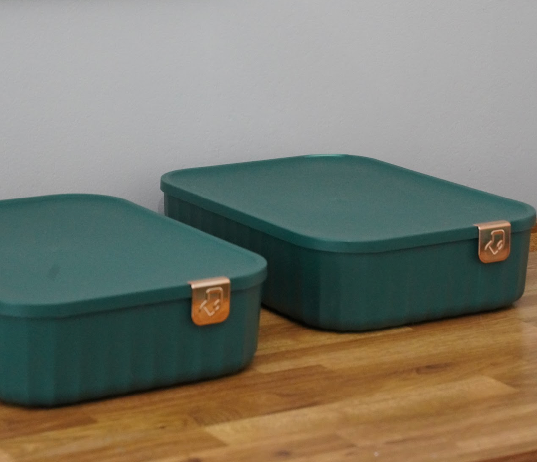 Premium Closet Organisers with Lid - Emerald Green